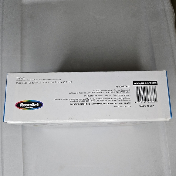 New Rose Art #6400ZZAU Abraham Hunter Master Artist 1000 Pieces Nativity Puzzle - Picture 7 of 8